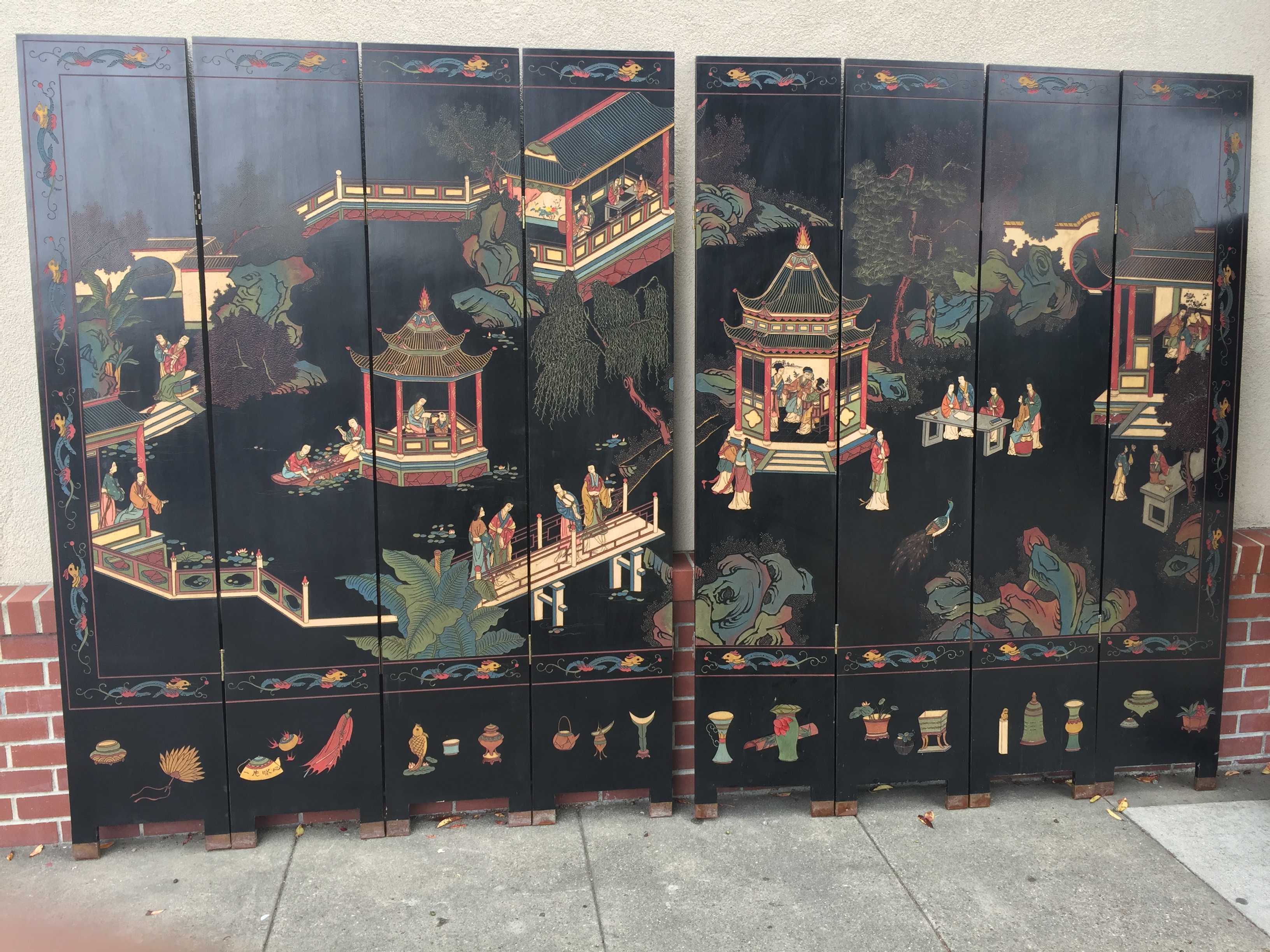 Vintage 8 Panel Coromandel Screen – Good Better Best